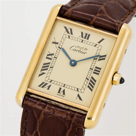 cartier military tank watch.